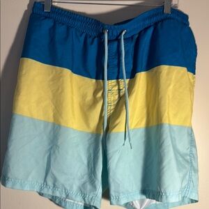Club Room Blue and Yellow Board Shorts